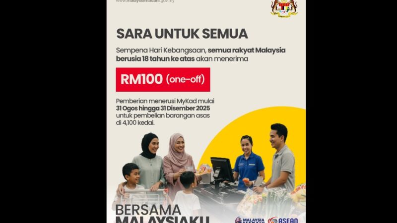 Rakyat Malaysia dewasa terima RM100, boleh dibelanja di pasar raya terpilih – PM Anwar