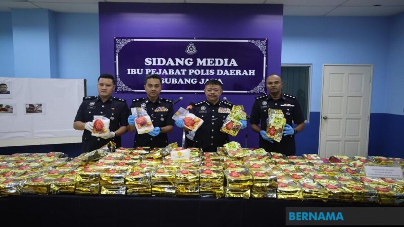 Polis rampas dadah bernilai RM7 Juta dalam kereta terlibat kemalangan di Subang Jaya 