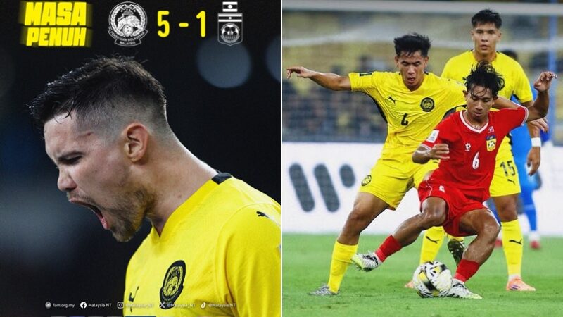 Harimau Malaya baham Laos 5-1, walaupun dibarisi majoriti pemain tempatan