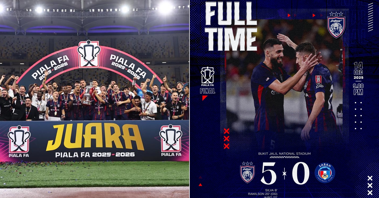 JDT menang Piala FA, Johor isytihar cuti peristiwa esok